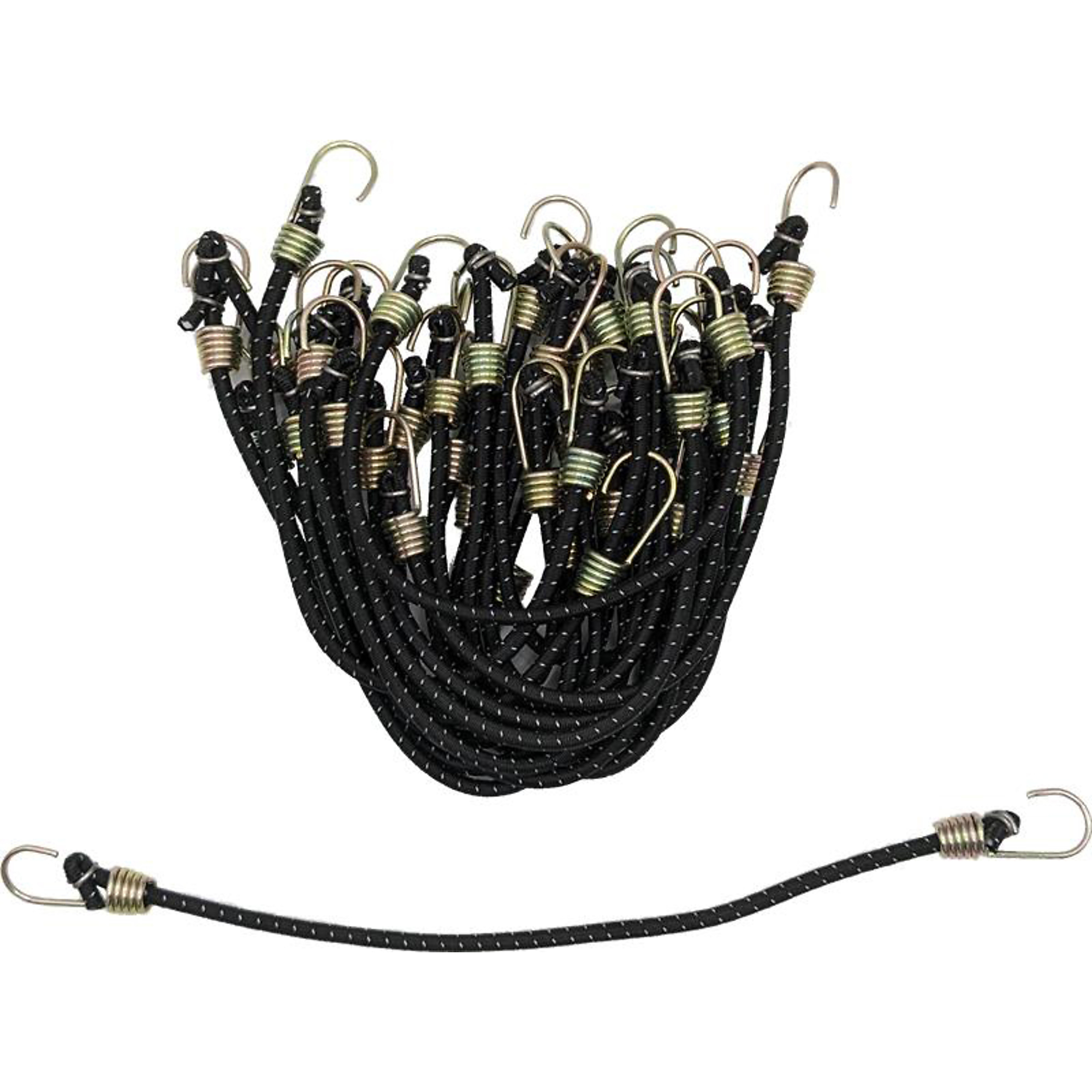 Kuma, 10in. Mini Bungee 20pk. - Refelctive, Black, Straps (qty.) 20 Model# GM0201-R